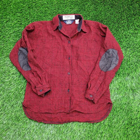 Vintage Woolrich Flannel Button Shirt Women Small 18x25 Red - Picture 1 of 12